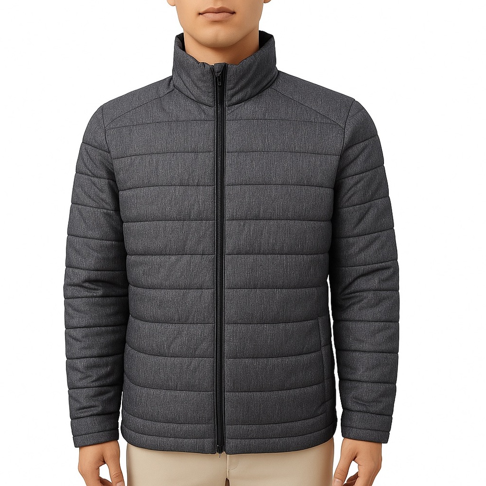 George Men's Charcoal Puffer Jacket